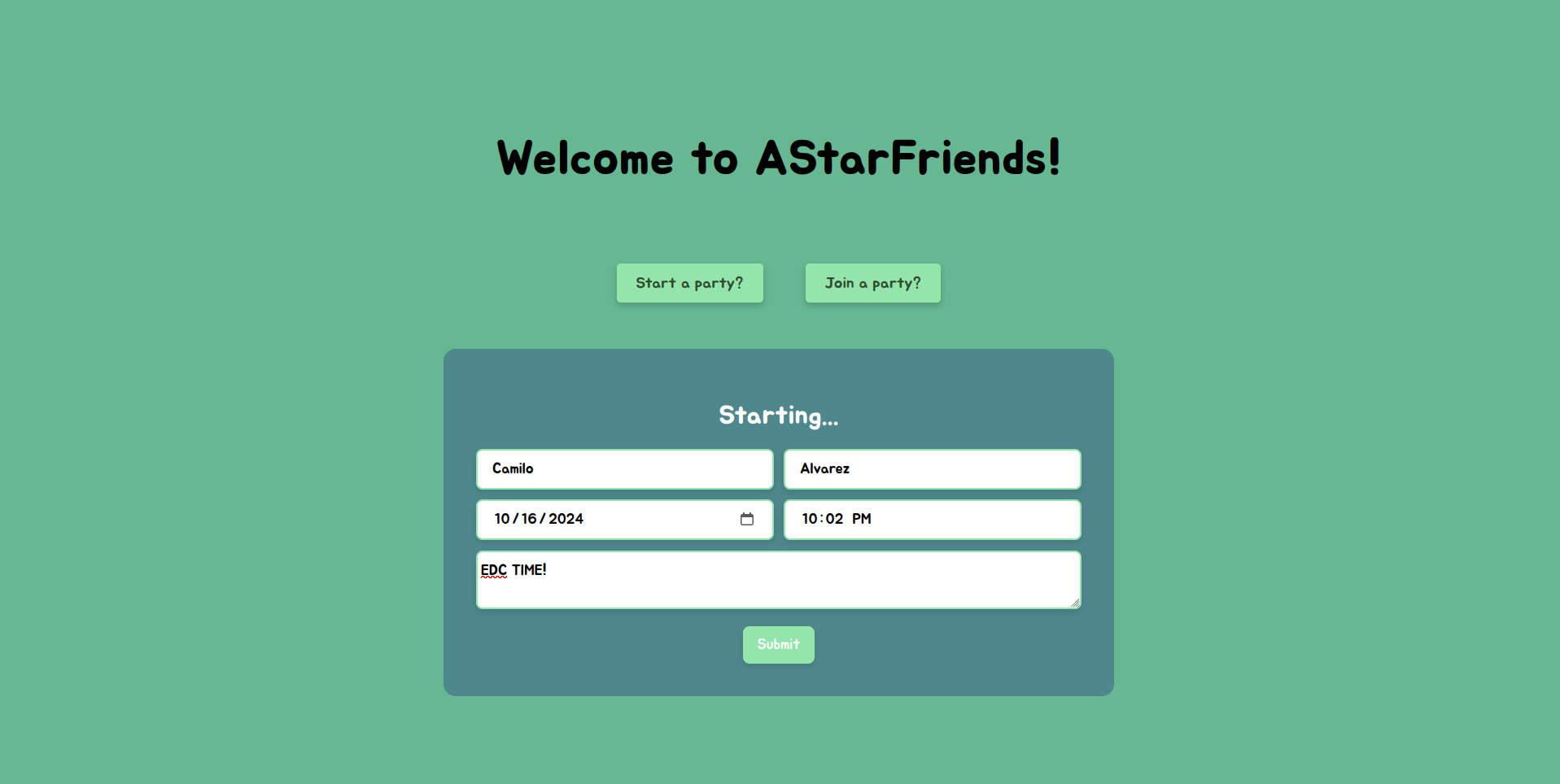 Screenshot of AStarFriends