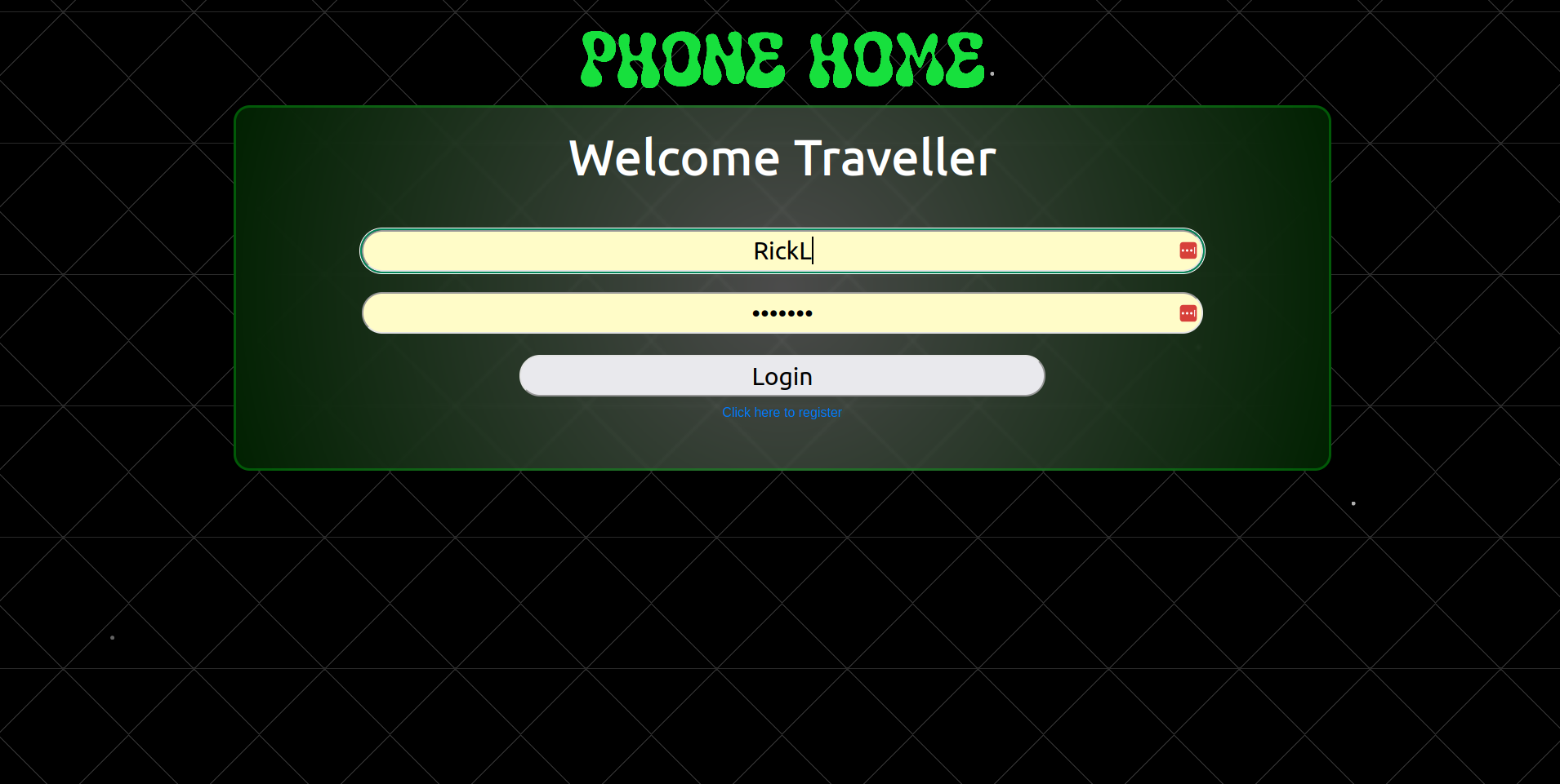 Screenshot of Phone Home